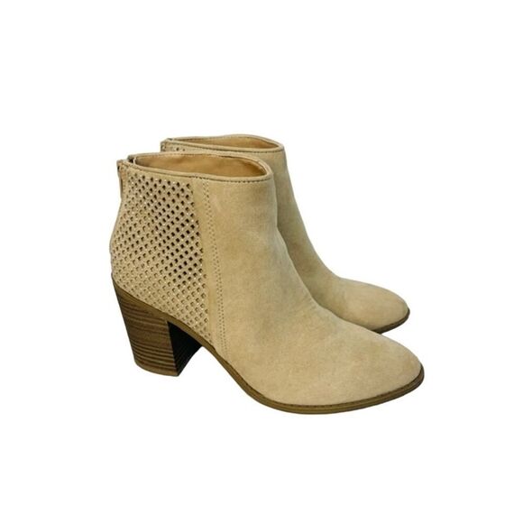 Madden NYC Ankle Boots Sand Size Womens 8 M Faux Suede - Picture 5 of 10